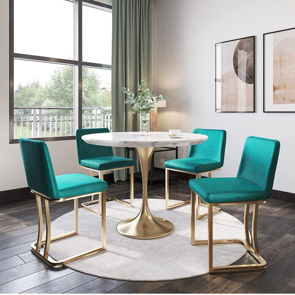 BNIB: 4x green dining chairs